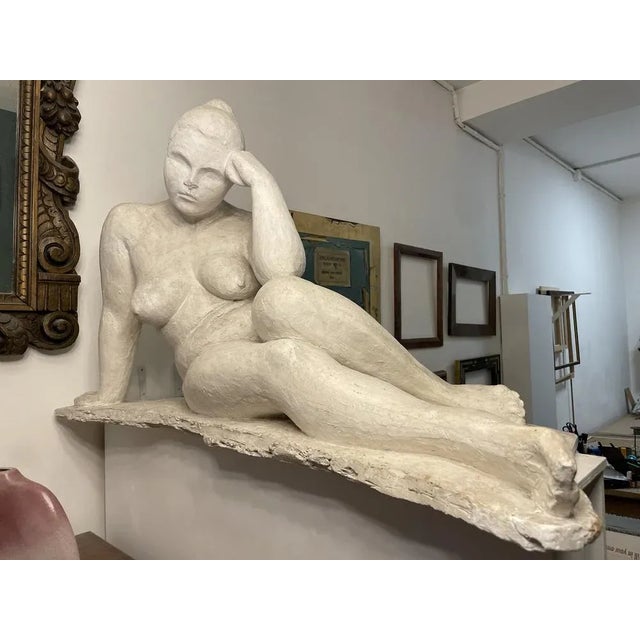Modern Reclining Nude Woman, 1950, Plaster For Sale - Image 3 of 7