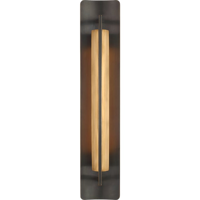 Tristan 20" Reflector Sconce in Bronze and Hand-Rubbed Antique Brass Designer: Ian K. Fowler Finish: Bronze and Hand-...