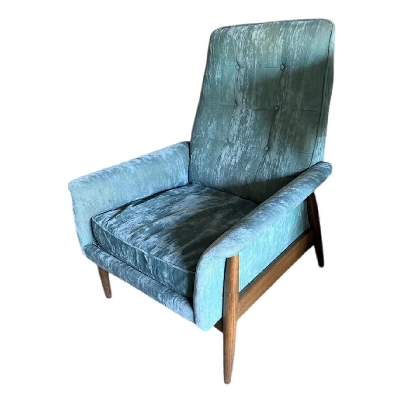 Photo inspiration: Picture Idea: 1960S Mid Century Walnut Frame Upholstered Chair Armchair Mcm Restore