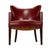 1950s Burgundy Red Vinyl Wingback Studded Library Club Chair For Sale In Tampa - Image 6 of 13