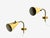 1950s Ajh, Adjustable Wall Sconces, Lacquered Metal, Brass, Sweden - a Pair For Sale - Image 4 of 10