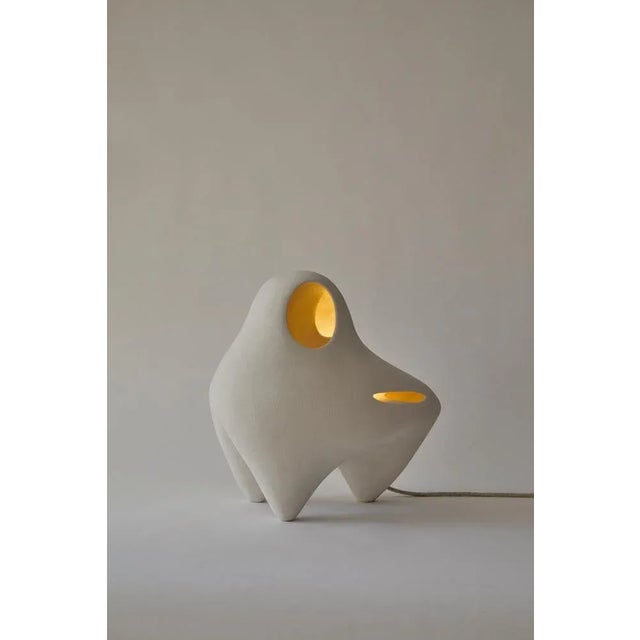 Nomad ii:03 table lamp in white sand stoneware by sofia karnukaeva dimensions: d 48 x w 25 x h 41 cm. Materials:...