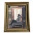 1950’s Modernist Abstract Expressionist Painting Man on Stoop Vintage Frame For Sale