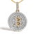 Contemporary 10K Yellow Gold 2-1/3 Cttw Diamond Bitcoin Letter B Pendant Necklace For Sale - Image 3 of 4