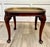Mid-Century Queen Anne Style Mahogany Side Table With Engraved Brass Tray For Sale - Image 17 of 18