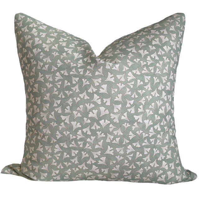 Lauren Servati Textiles, Vera // Eau De Nil 22"x22" pillow pair (two pillows!) Double-sided throw pillow with a knife edge...