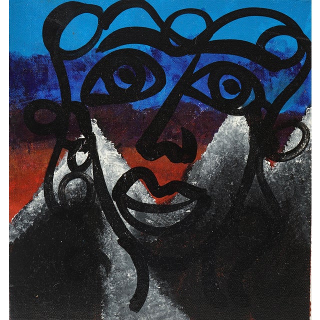 Peter Keil Mid Century Acrylic Paintings on Canvas in the Style of Peter Keil For Sale - Image 4 of 6