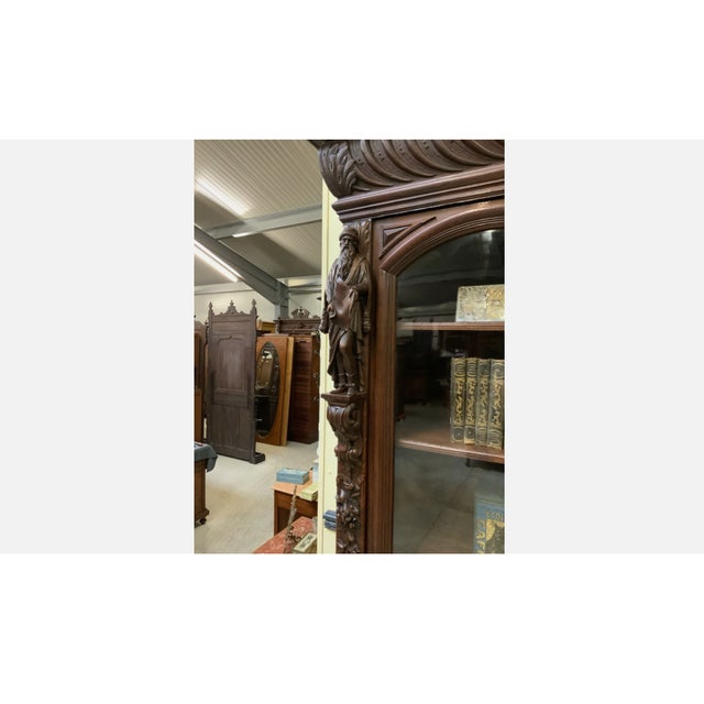 Antique Neo-Renaissance Bookcase, 1870 For Sale - Image 11 of 14