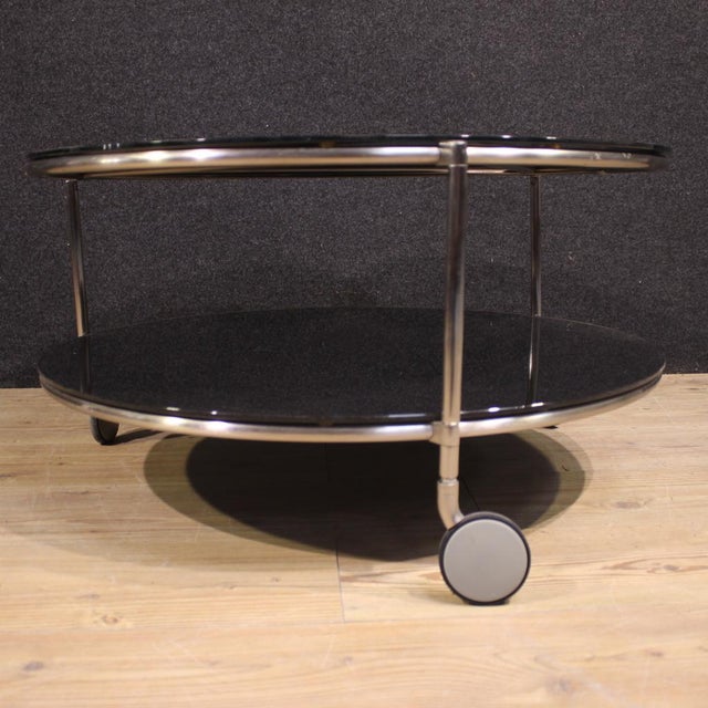 Coffee Table on Casters, 1980s For Sale - Image 12 of 13