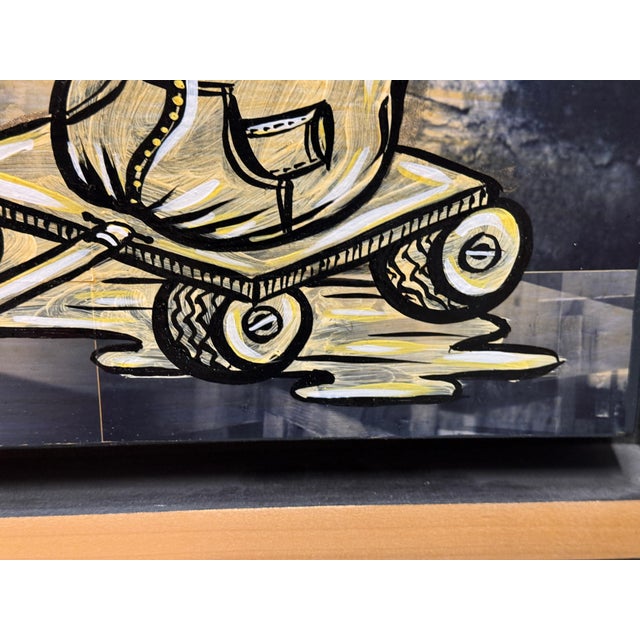 Sculpture Materials Nicely Framed Original Graffiti Collage Art For Sale - Image 7 of 11