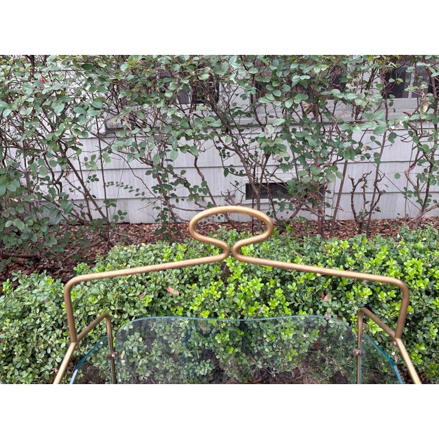 Gio Ponti 1960s Italian Modern Brass and Glass Magazine Holder For Sale - Image 4 of 12
