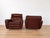 Metal Vintage Burgundy Leather Lounge Chairs by Svend Skipper, Denmark For Sale - Image 7 of 11