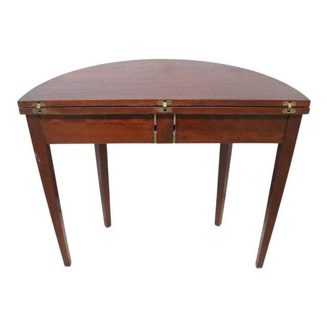 Classical Hepplewhite Mahogany Inlaid Card Table C1900 For Sale - Image 9 of 15