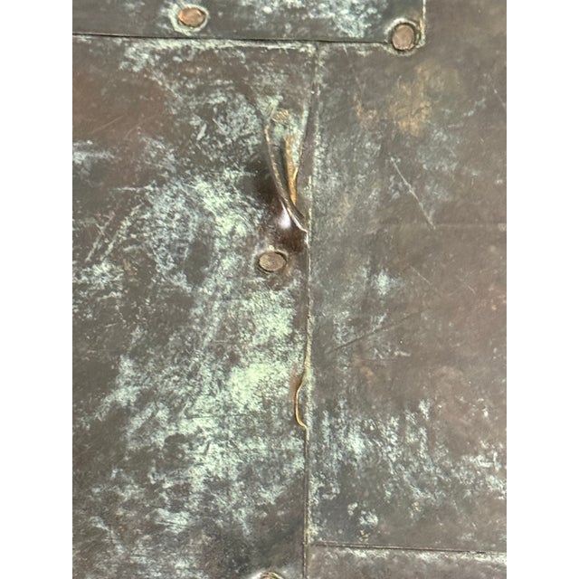 1980s Brutalist Style Oversized Patchwork Copper Coffee Table by Maitland-Smith For Sale - Image 11 of 12