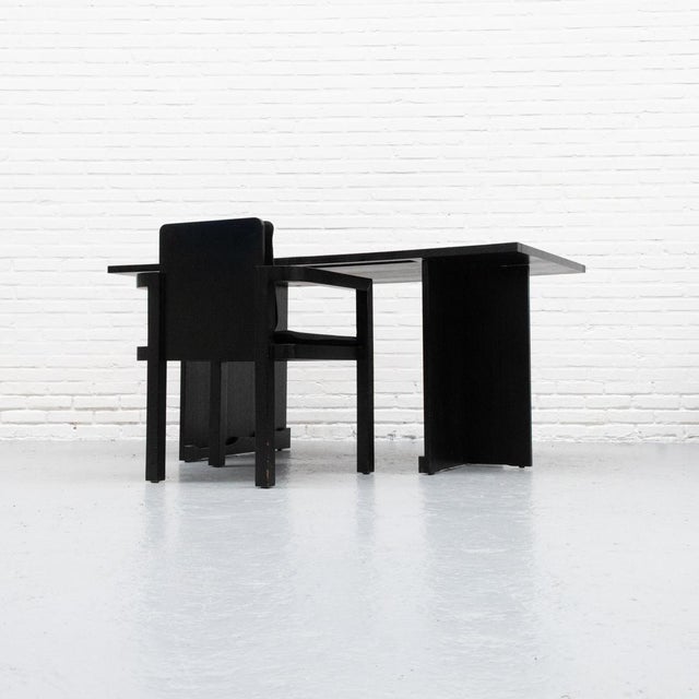 Bauhaus Fagus Chair and Desk attributed to Walter Gropius 1970s, Set of 2 For Sale - Image 3 of 13