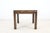 Elegant vintage Mastercraft square end table crafted in richly figured burl wood with warm brass accents. The clean,...