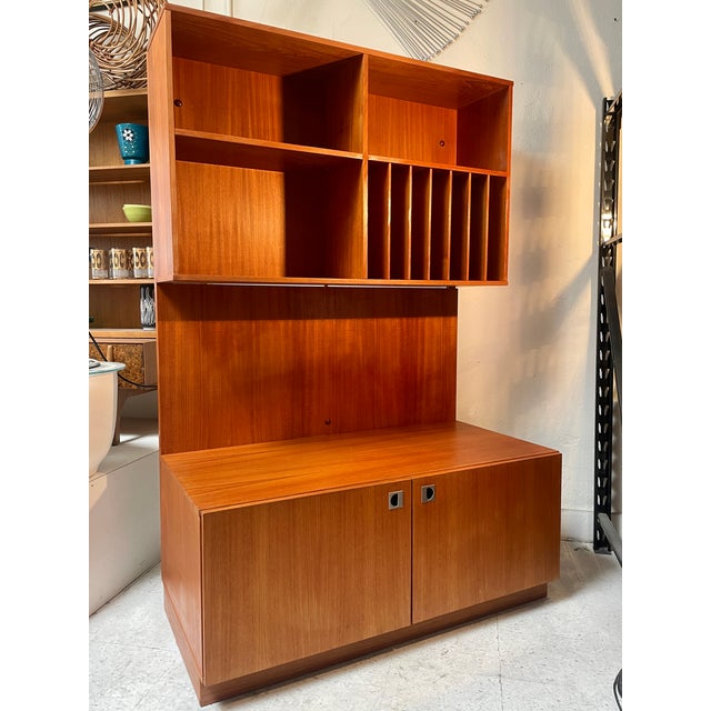 1960s Teak Entertainment Media Center by Hammel Mobelfabrik This is a freestanding Entertainment / Media Center can also...