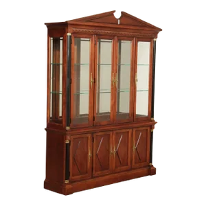 Stanley Furniture Neoclassical Style Cherry China Display Cabinet