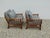 Vintage Rattan Armchairs with Quilted Seats, Set of 2 For Sale - Image 6 of 13