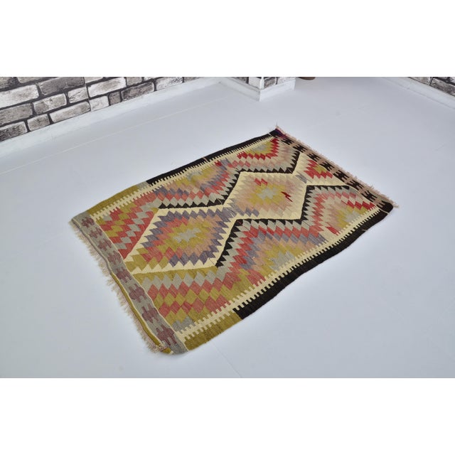 Handmade wool carpet in Turkish Anatolia , Vintage Oushak Rug,Turkish Vintage Anatolian Rug, Handmade wool Rug . One Of...