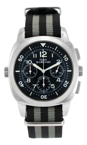 Jeanrichard Chronoscope 43mm 25030 Nato Strap Automatic Steel Watch