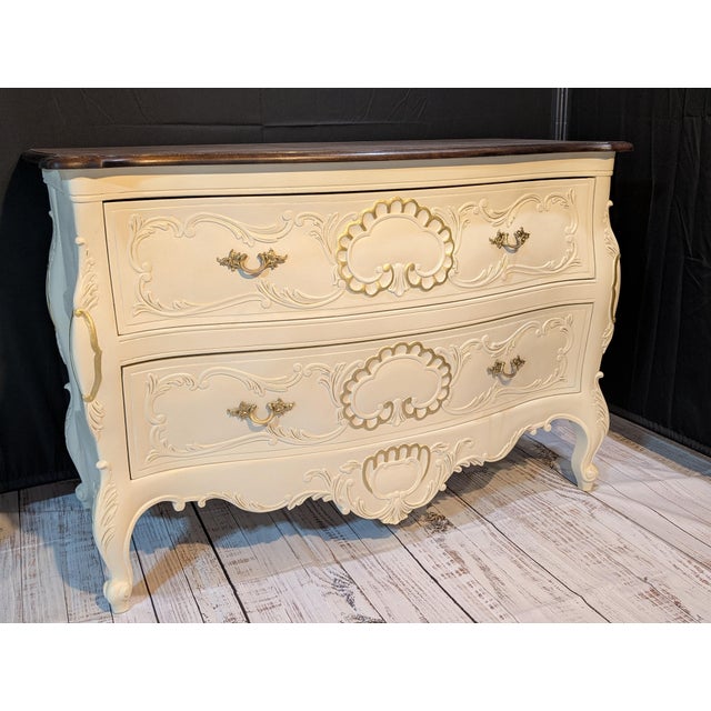 I have this beautiful antique Bombé Dresser available. Refinished and ready for it's new home! It's painted in antique...