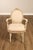 French Louis XVI Style Pair of Cream Painted Armchairs For Sale - Image 16 of 18