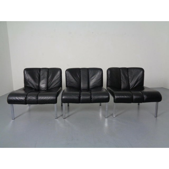 Hans Eichenberger 1200 Eurochairs & Tables by Hans Eichenberger for Girsberger, Switzerland, 1970s, Set of 8 For Sale - Image 4 of 13