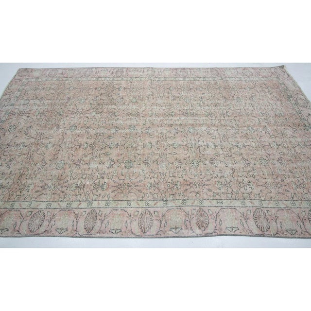 Traditional 1960s Vintage Turkish rug- 5′9″ × 9′4″ For Sale - Image 3 of 7