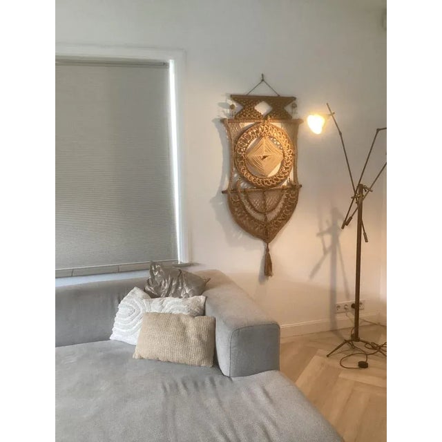 Folks Art Design Wall Hanger, 1960s For Sale - Image 3 of 8