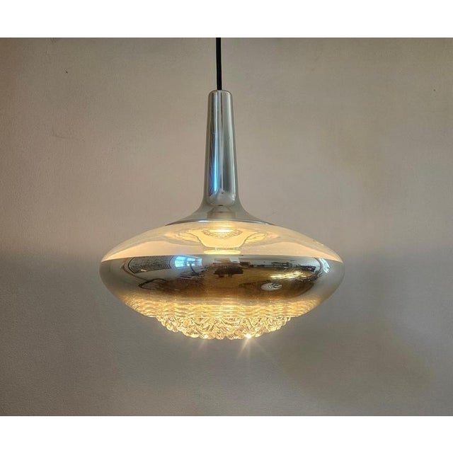 Brown Mid-Century Glass Pendant Light from Peill & Putzler, Germany, 1970s For Sale - Image 8 of 13