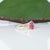 Metal Pink Sapphire Ring With Earth-Mined Diamond Accents: Solid 14k Gold, 8x5.3mm, Size 6.75 For Sale - Image 7 of 9