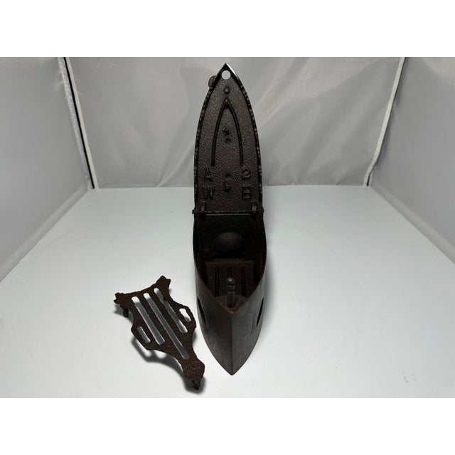 Antique Cast Iron Charcoal Iron: Grotesque Devil Head, 19th Century For Sale - Image 6 of 10