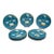 Vintage German Majolica Water Lily Plates, Attributed to Zell / Georg Schmider, No. 2474, Set of 9 For Sale