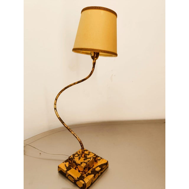 Adjustable Brass Lamp with Parchment For Sale - Image 6 of 18