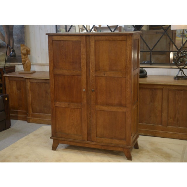 Reconstruction Oak Wardrobe by René Gabriel, 1950s For Sale - Image 11 of 11