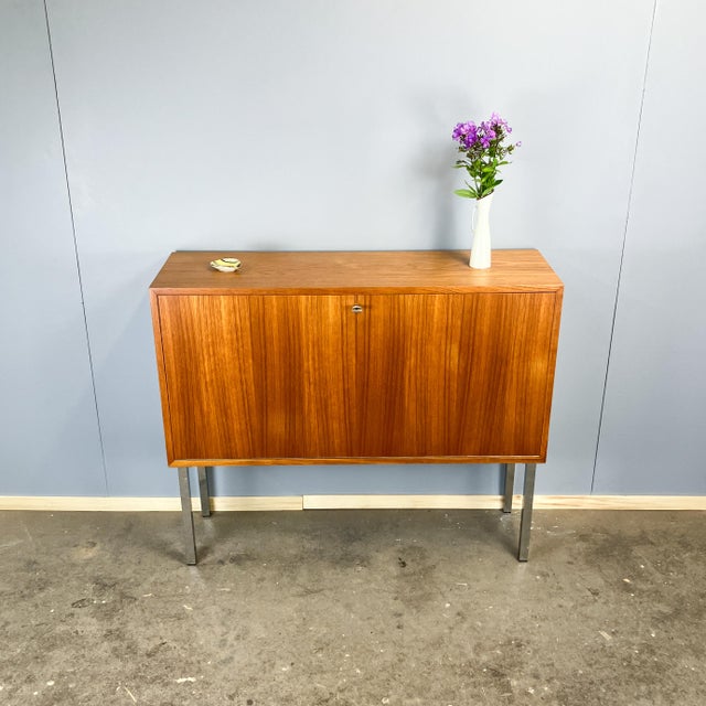 Small Bar Cabinet in Teak, 1960s For Sale - Image 4 of 12