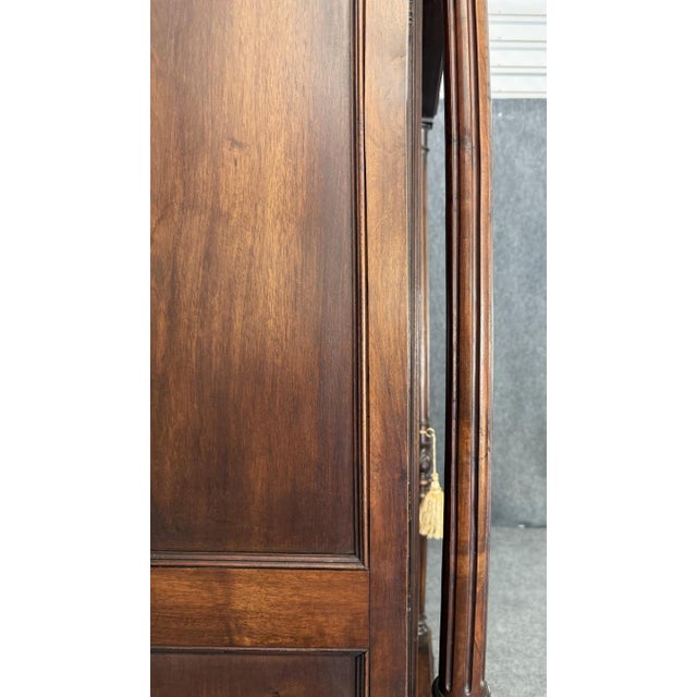 19th Century Solid Mahogany Carved Glass Door Bookcase For Sale - Image 12 of 15