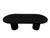 Contemporary Saima Racetrack Solid White Oak Dining Table Black For Sale - Image 3 of 9