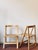 Folding Chairs in Pine Wood and Wicker Seats, Set of 2 For Sale - Image 5 of 18