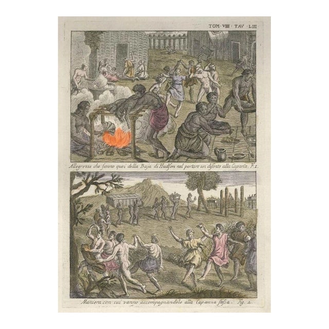 Ceremonies in the Hudson Bay - by G. Pivati - 1746-1751 1746-1751 For Sale