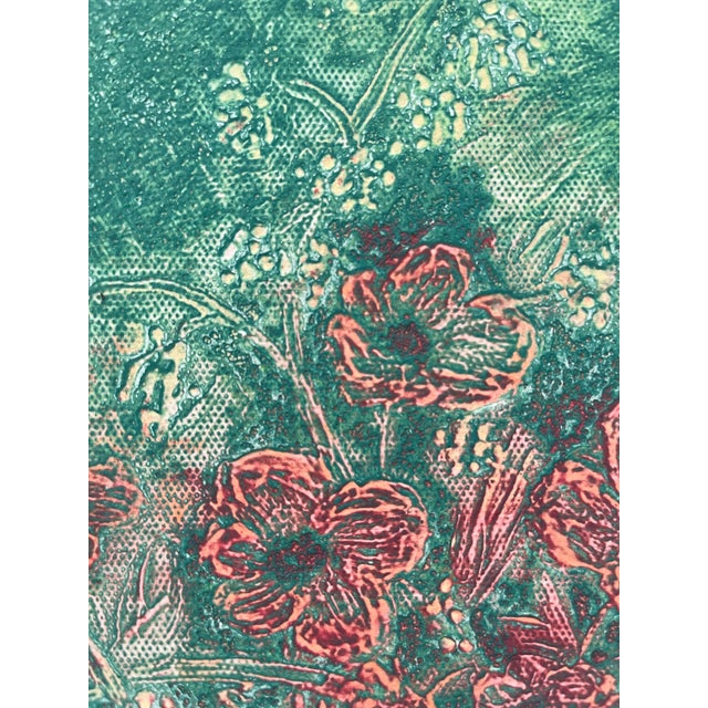 This sublime floral still life was completed in 1976 by listed artist Ed Ward. The work is a limited edition intaglio...