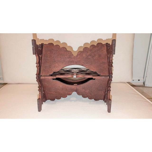 Wood Walnut Stereo View Holder For Sale - Image 7 of 7