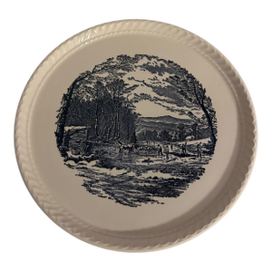 Vintage Ceramic Plate Titled 'Gathering Ice' by Royal China Company