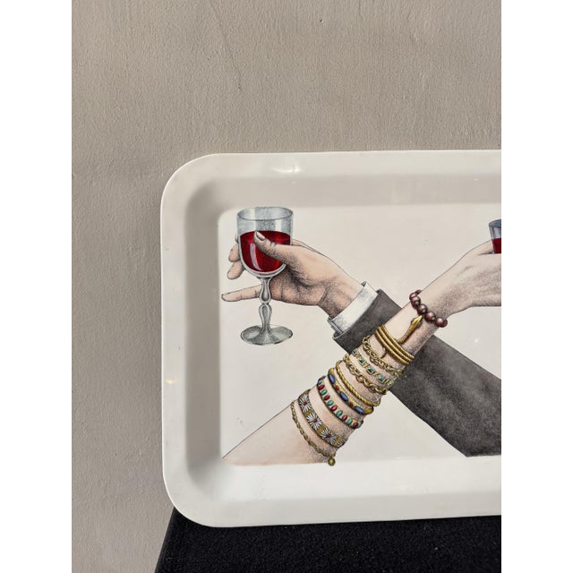 Brindisi Tray by Piero Fornasetti, Italy, 1950s For Sale - Image 3 of 11