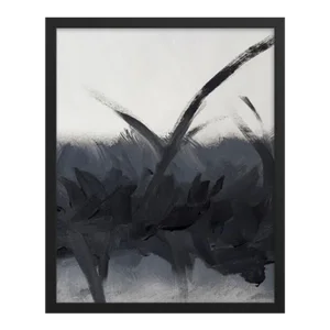 Framed Original Wall Art Painting Black White Print