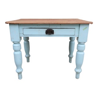 Early 1900s Rustic European Pine Desk For Sale