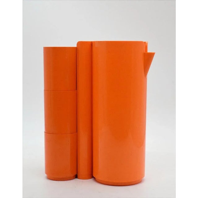 Drinking set designed by Jean Pierre Vitrac, France, 1970s. Design set in food-grade plastic consisting of a carafe and...