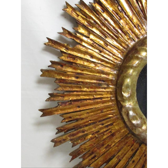 Spanish Spanish Giltwood Sunburst Mirror For Sale - Image 3 of 15