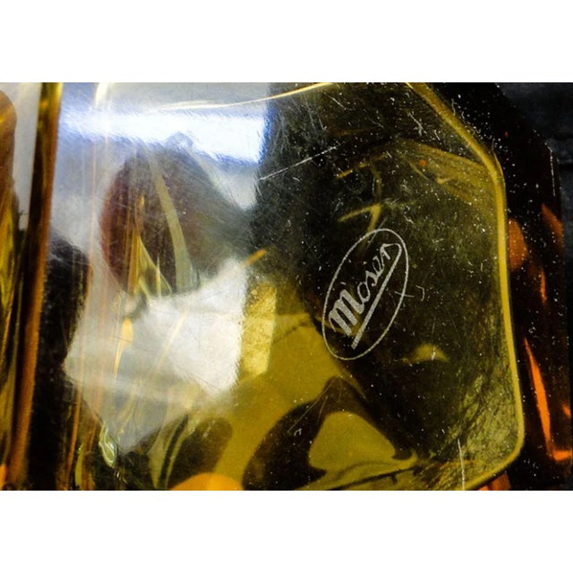 Art Deco Carafe from Moser, Czechoslovakia, 1920s, in Worn conditions. Designed 1920 to 1949 This piece has an attribution...